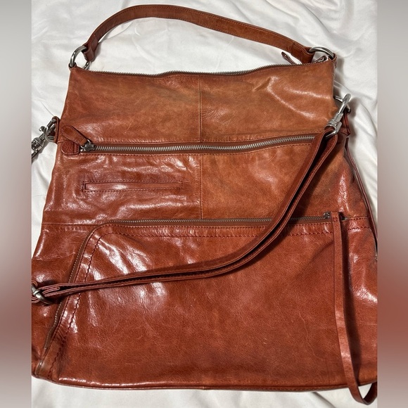 HOBO Handbags - HOBO The Original Liberty Large Handbag Brown Leather Crossbody Bag
